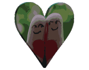 Gif animé coeur doigts